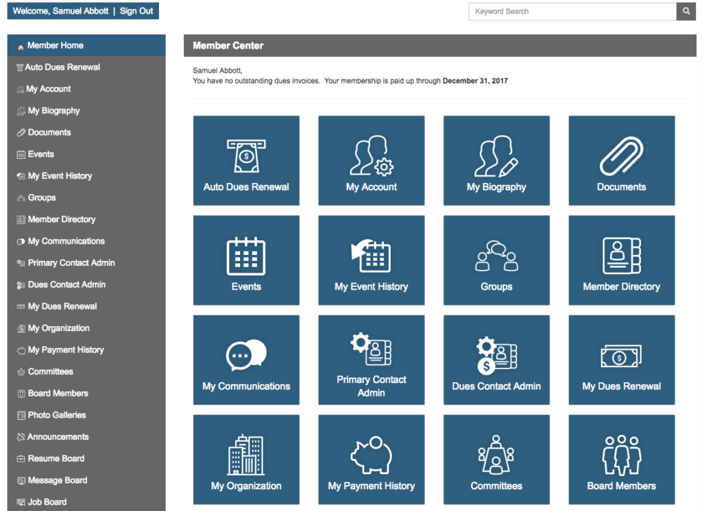 save time using ams member portal