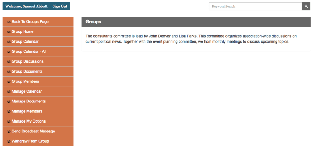 community groups association