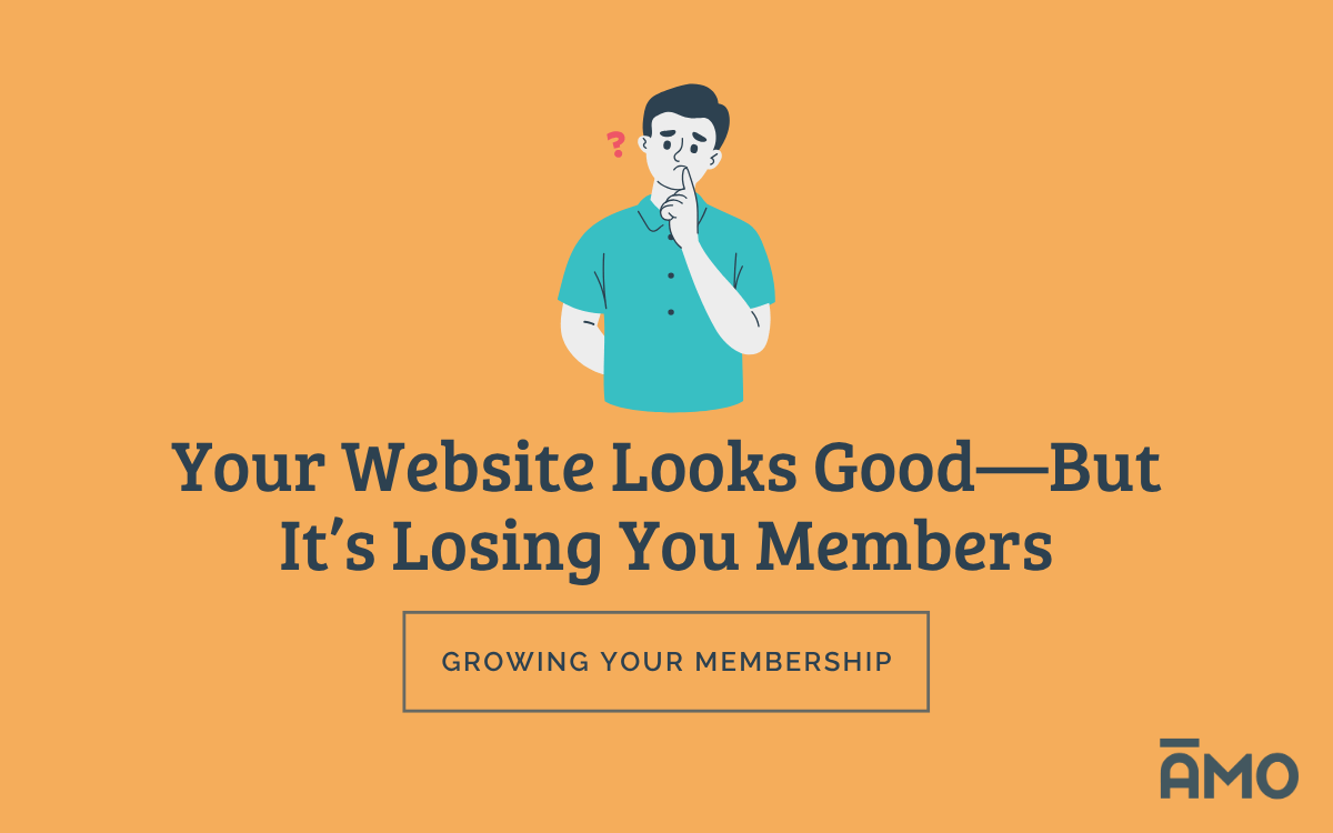 Illustration of a confused man with a red question mark above his head on an orange background; bold headline reads 